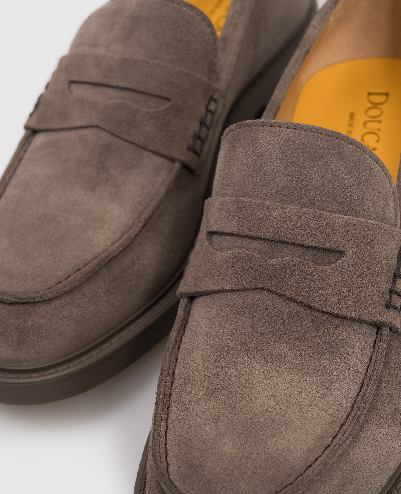 

Gray suede loafers Doucal's, Grey