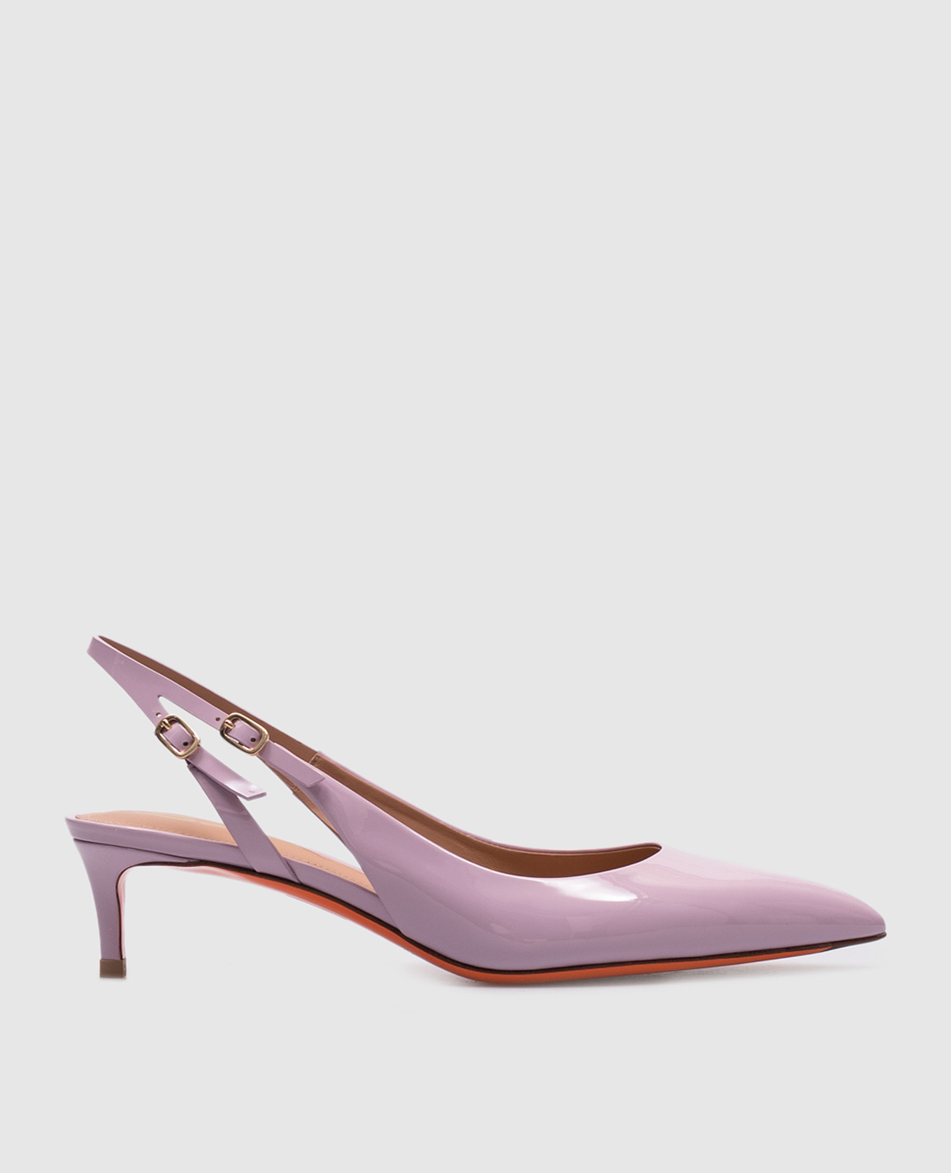 

Purple patent leather slingbacks Santoni, Violet