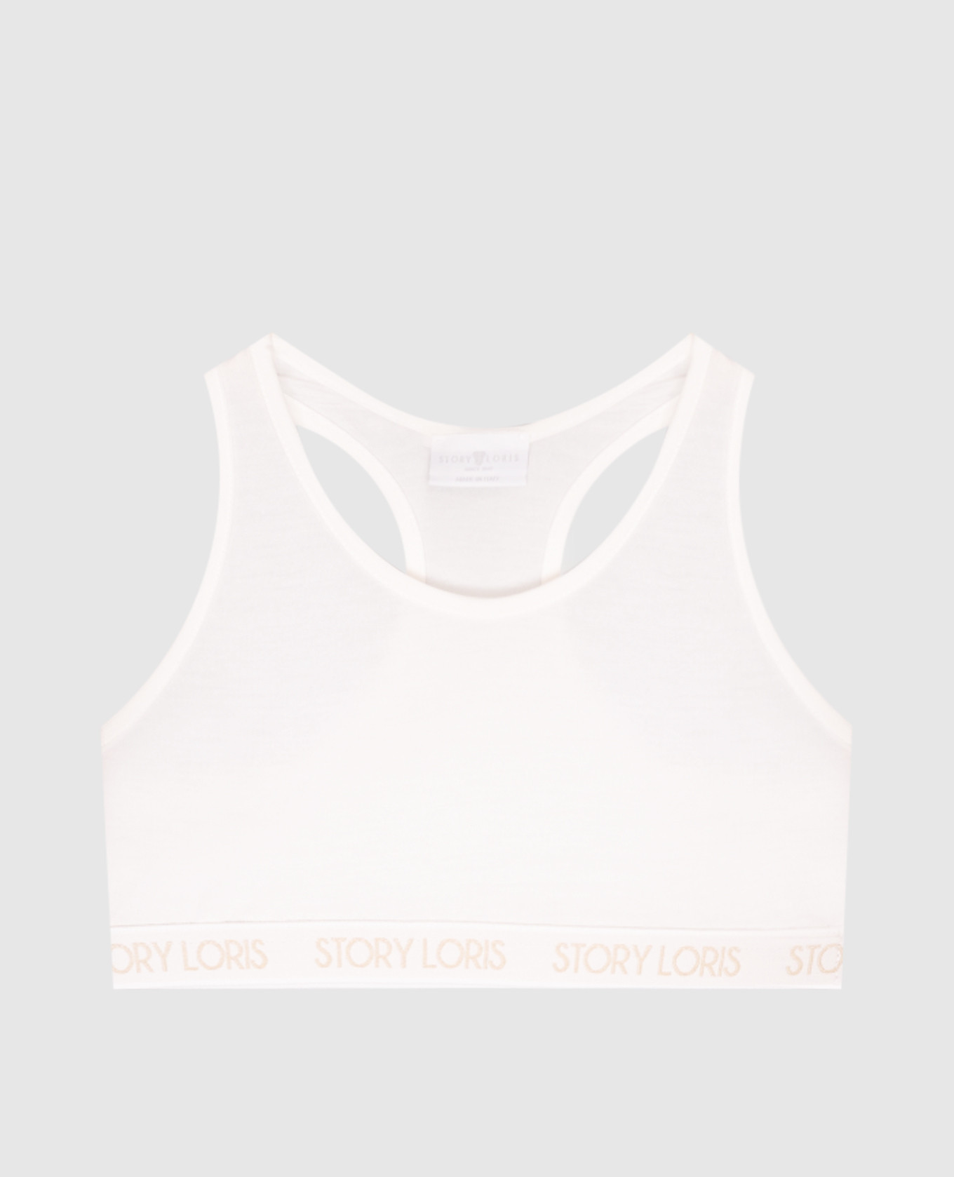 

Children's white top with logo Story Loris