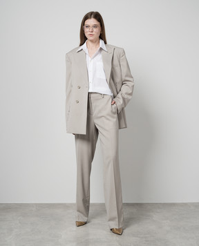 Helmut Lang Green pants made of wool O01HW204