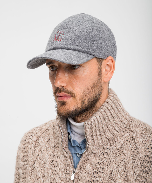 VIP【関税送料無料】希少 BRUNELLO CUCINELLI LIGHT GREY HAT Brunello Cucinelli Hat Grey Mens Brunello Cucinelli