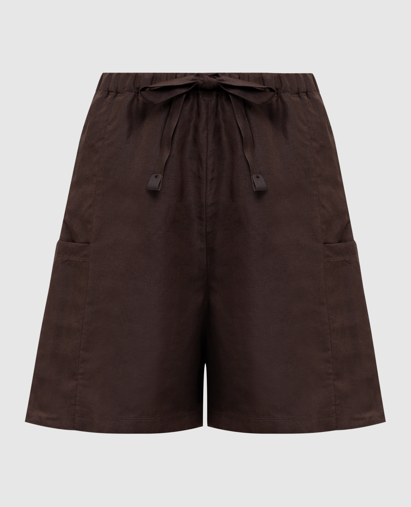 Brown QUEBEC linen and silk shorts Max Mara