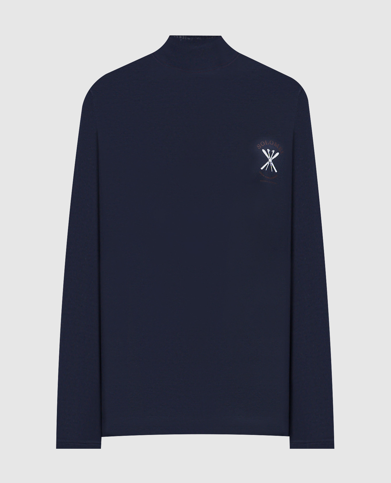 Blue printed silk golf shirt Brunello Cucinelli