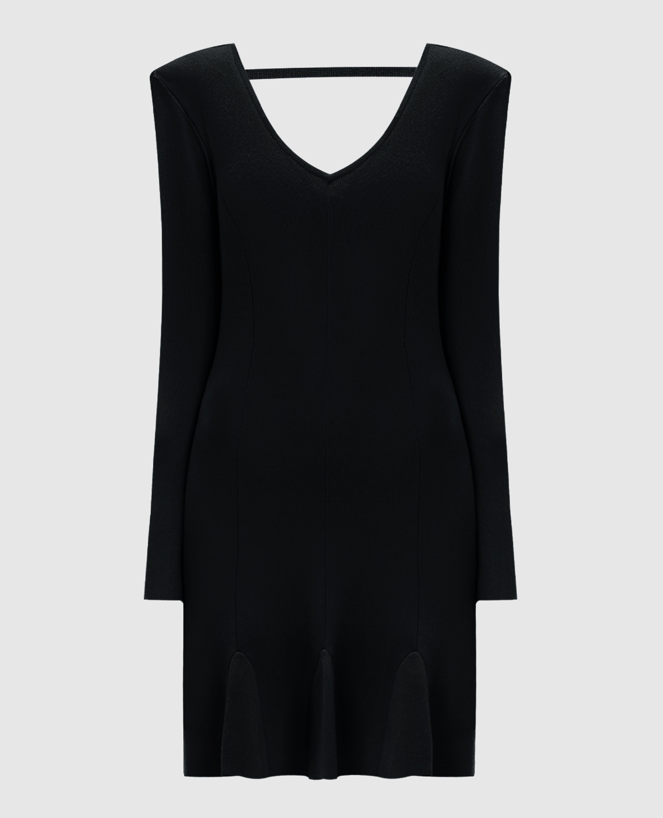 

Black mini dress with accent shoulders Twinset Actitude