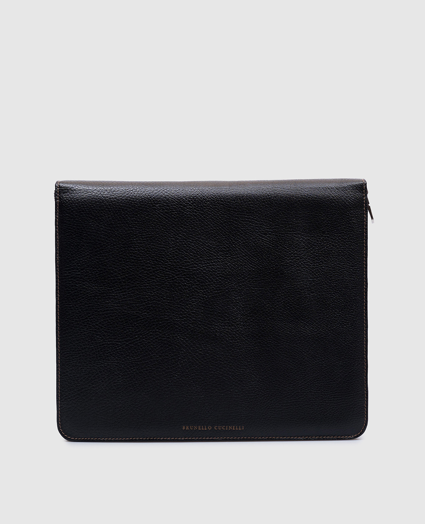 

Black leather document folder with logo embossing Brunello Cucinelli