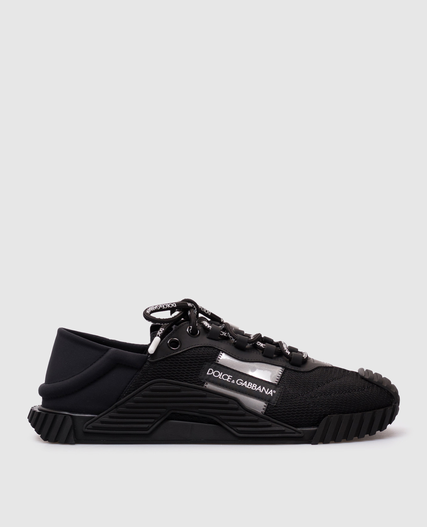 Black NS1 sneakers with logo