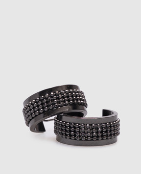 Peserico Gray Congo earrings with a monil chain S35458C0CC484