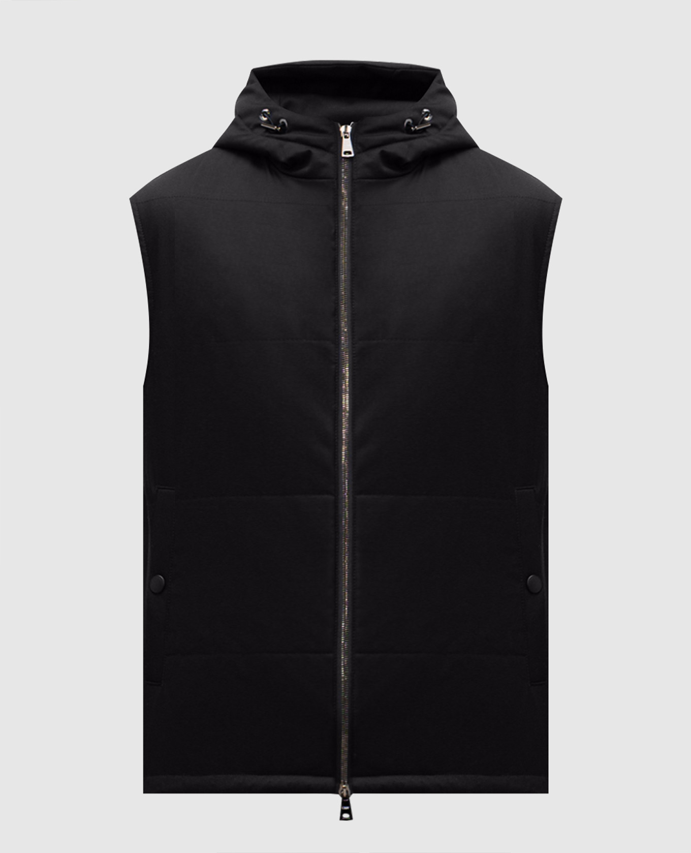 Black wool vest