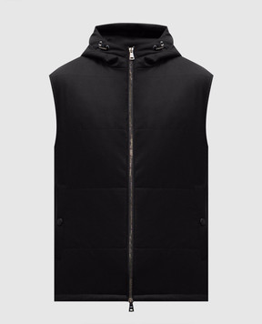 Cashmere&Whiskey Black wool vest 6400954300