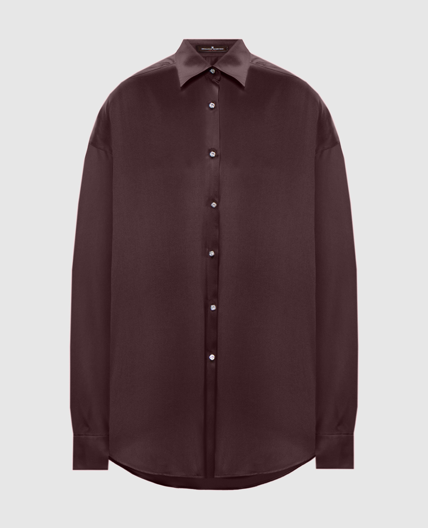 

Brown silk blouse with crystals Ermanno Scervino