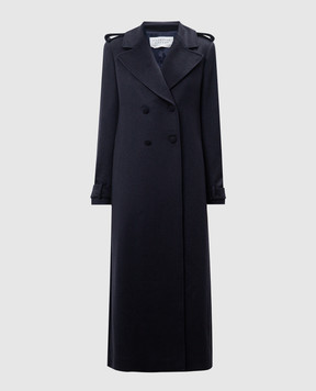 Gabriela Hearst Houstt Blue Double Breasted Cashmere Coat 1246099C108
