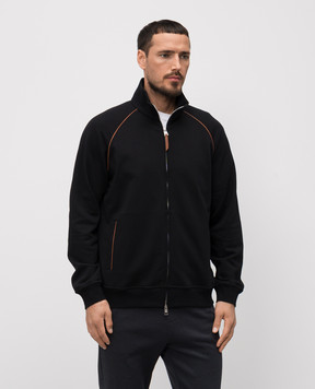 Brunello Cucinelli Black sports jacket with piping MW8639087G