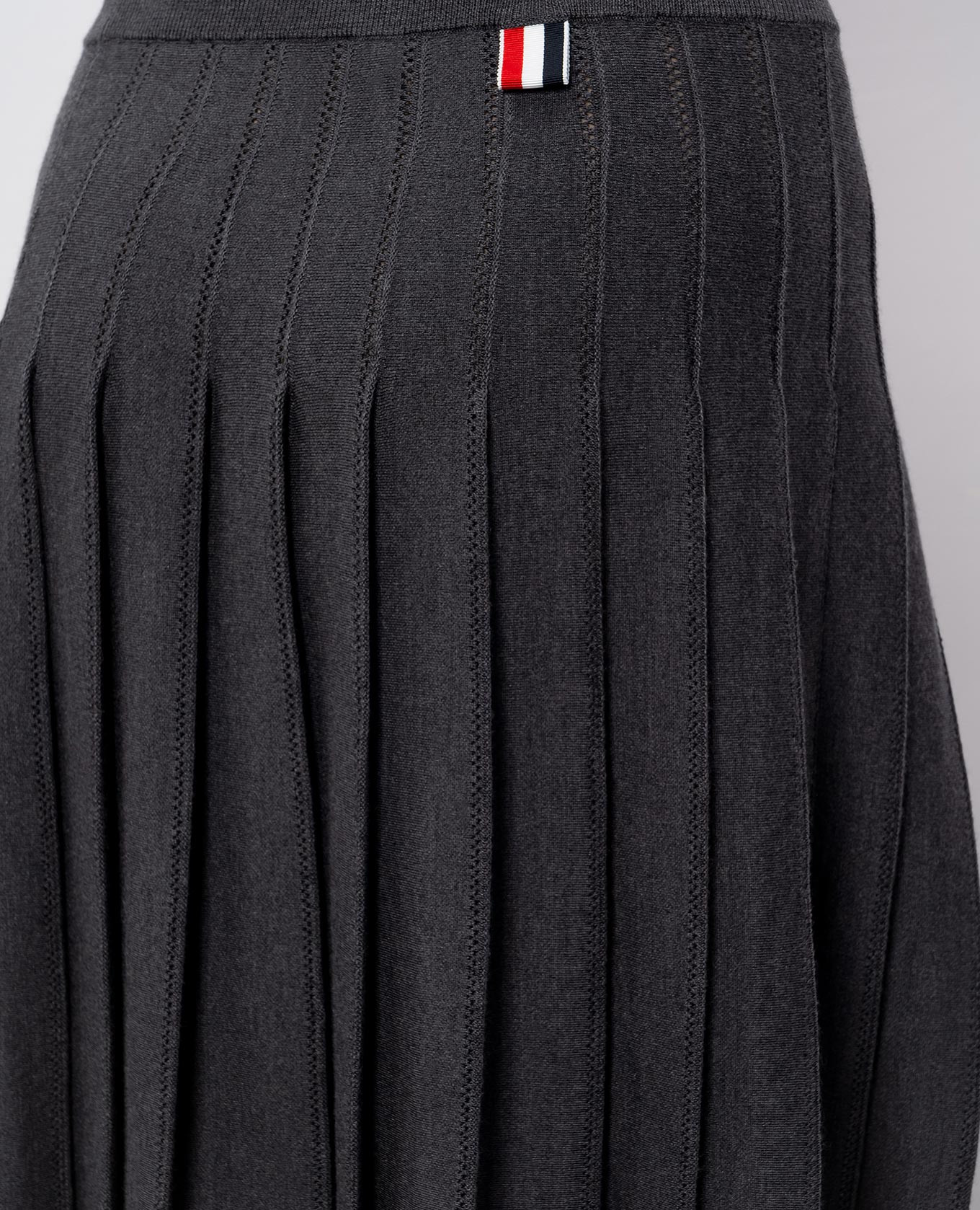 

Gray pleated skirt made of wool and silk Thom Browne, Grey