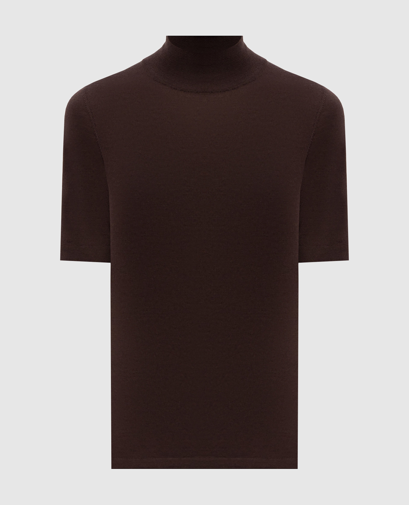 Brown cashmere and silk top Brunello Cucinelli