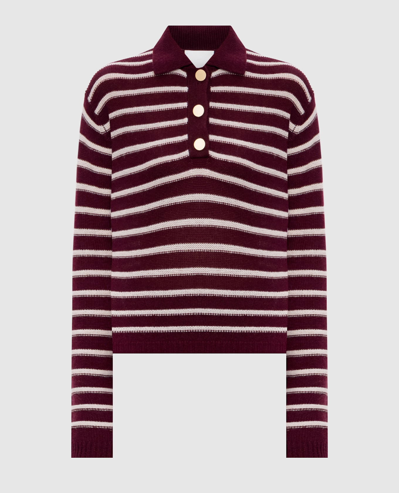 

Burgundy striped wool and cashmere jumper Allude