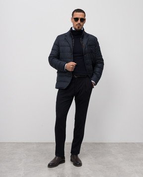 MooRER TODI blue cashmere and silk golf shirt TODIWS5