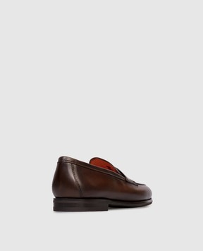 Santoni Brown leather loafers MCNG18837SI9GMEM