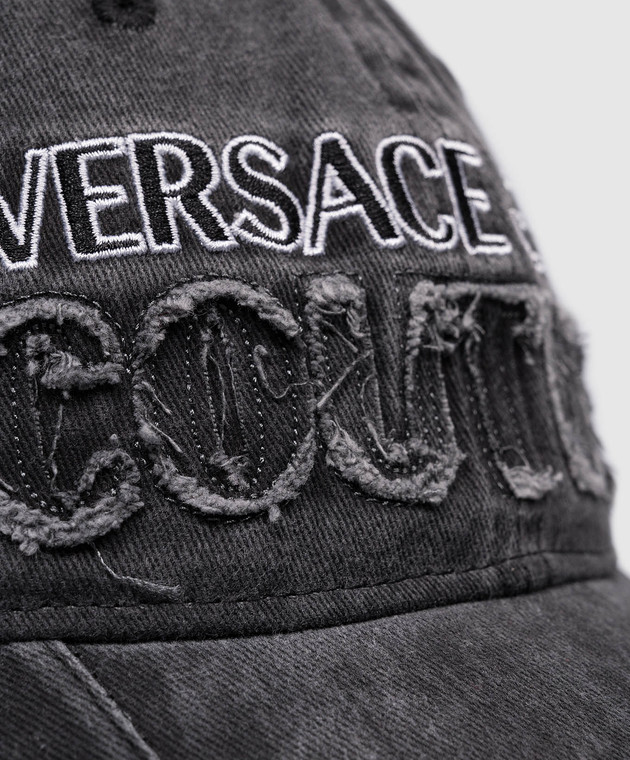 Versace Jeans Couture - Gray cap with logo embroidery