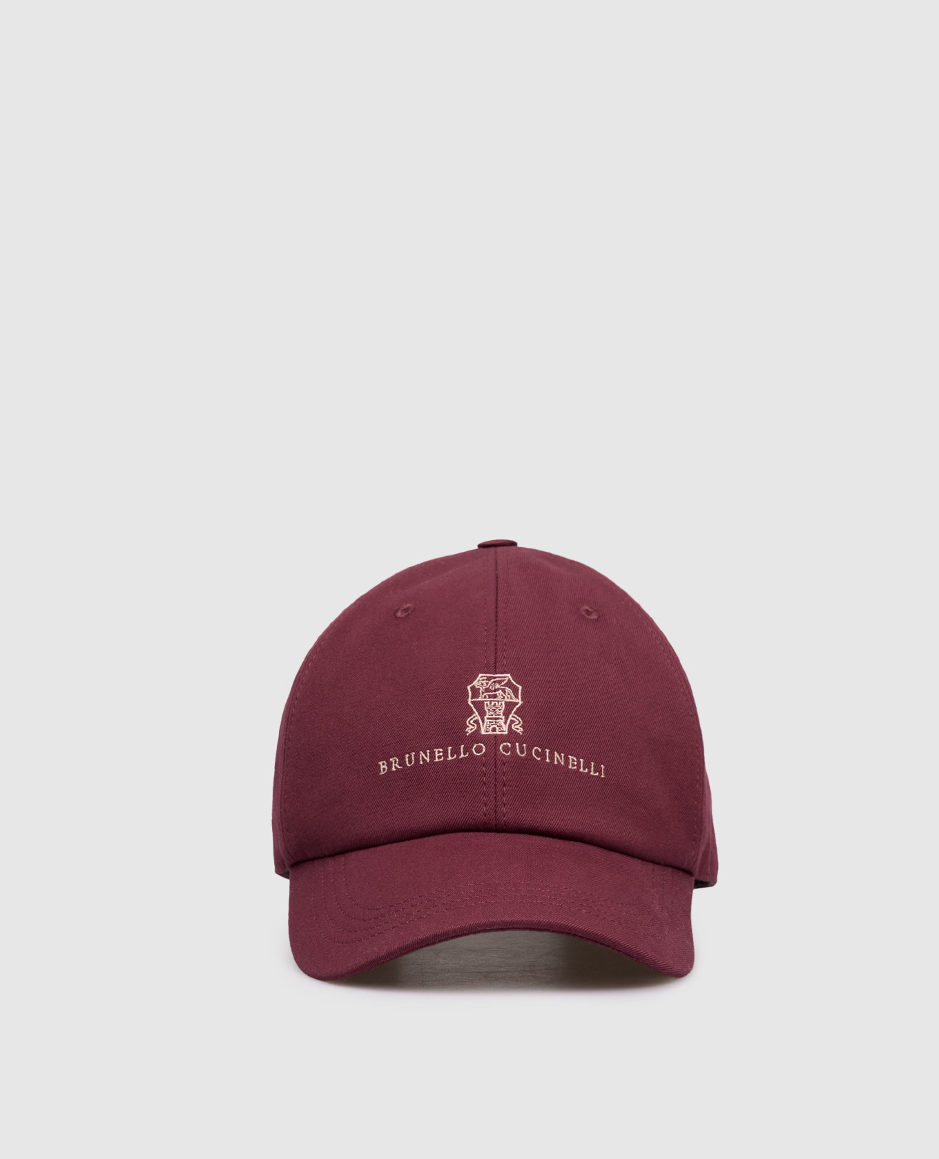 

Burgundy cap with logo embroidery Brunello Cucinelli