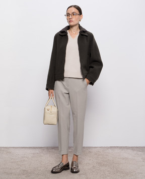 Peserico Beige wool, silk and cashmere pullover S99596F07K09283