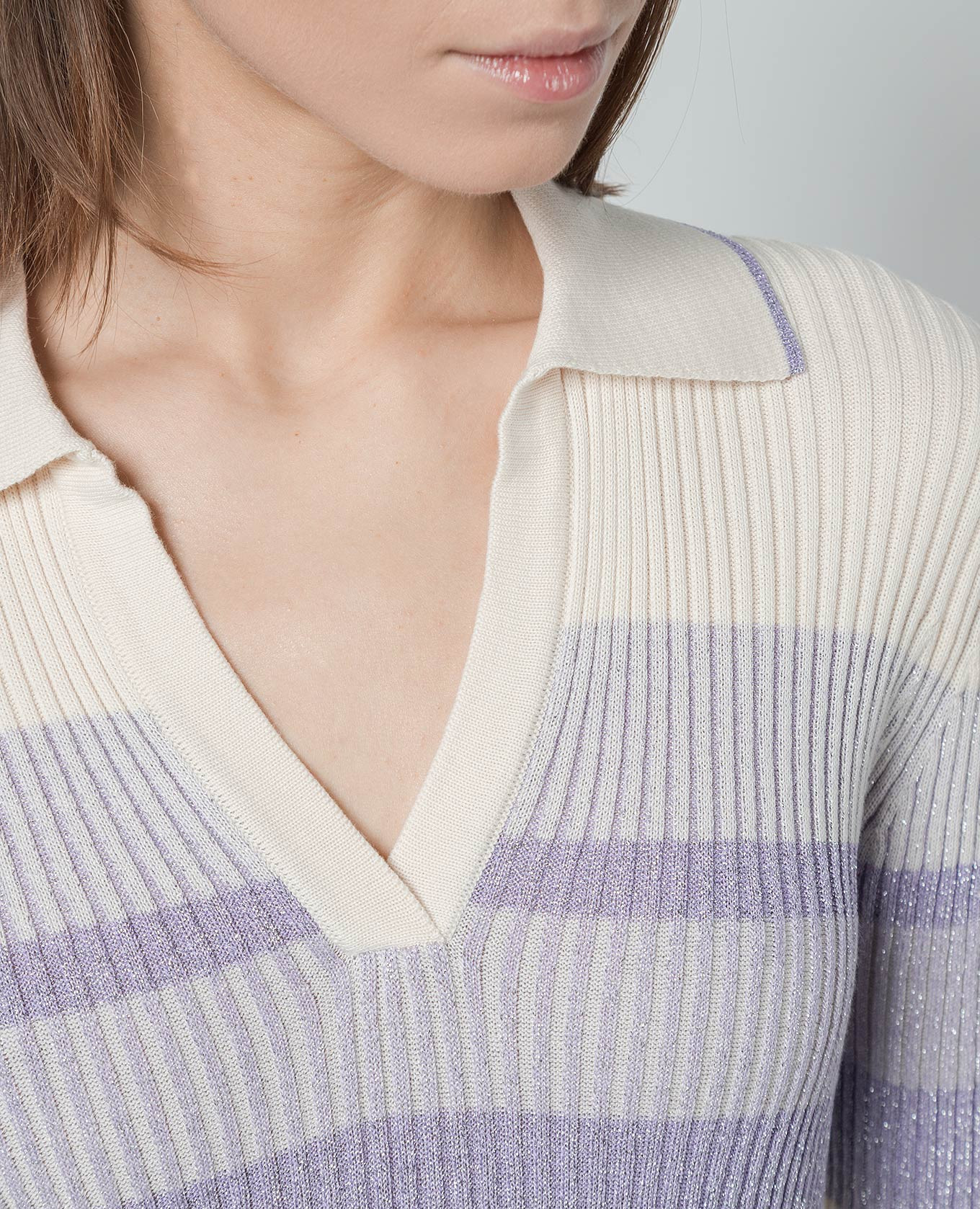 Purple pullover with lurex Twinset 5