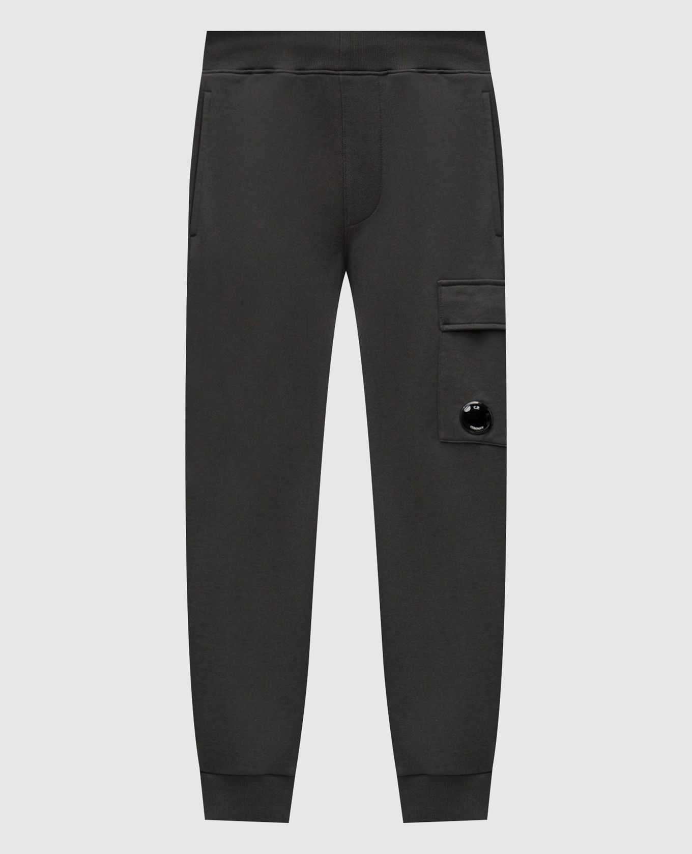 Green joggers with logo patch