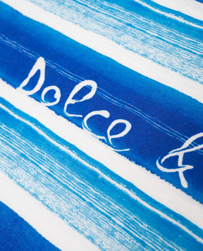 Dolce&Gabbana Children's blue striped T-shirt L4JTHVII7FT46