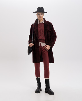 Brunello Cucinelli Burgundy trousers M0F70P6572