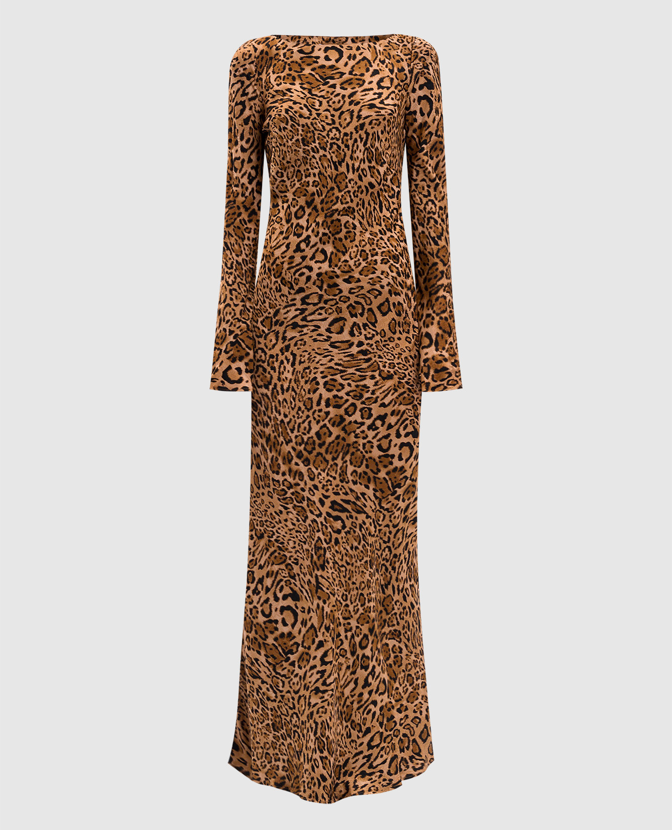 Brown animal print maxi dress Twinset