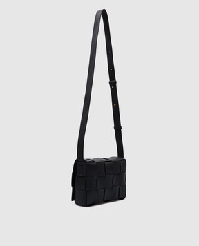 Bottega Veneta Cassette black leather bag with Intrecciatio weaving 578004VMAY1