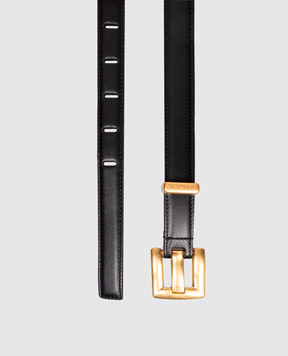 Balmain Anthem Black Leather Belt FN1WJ191LSLX