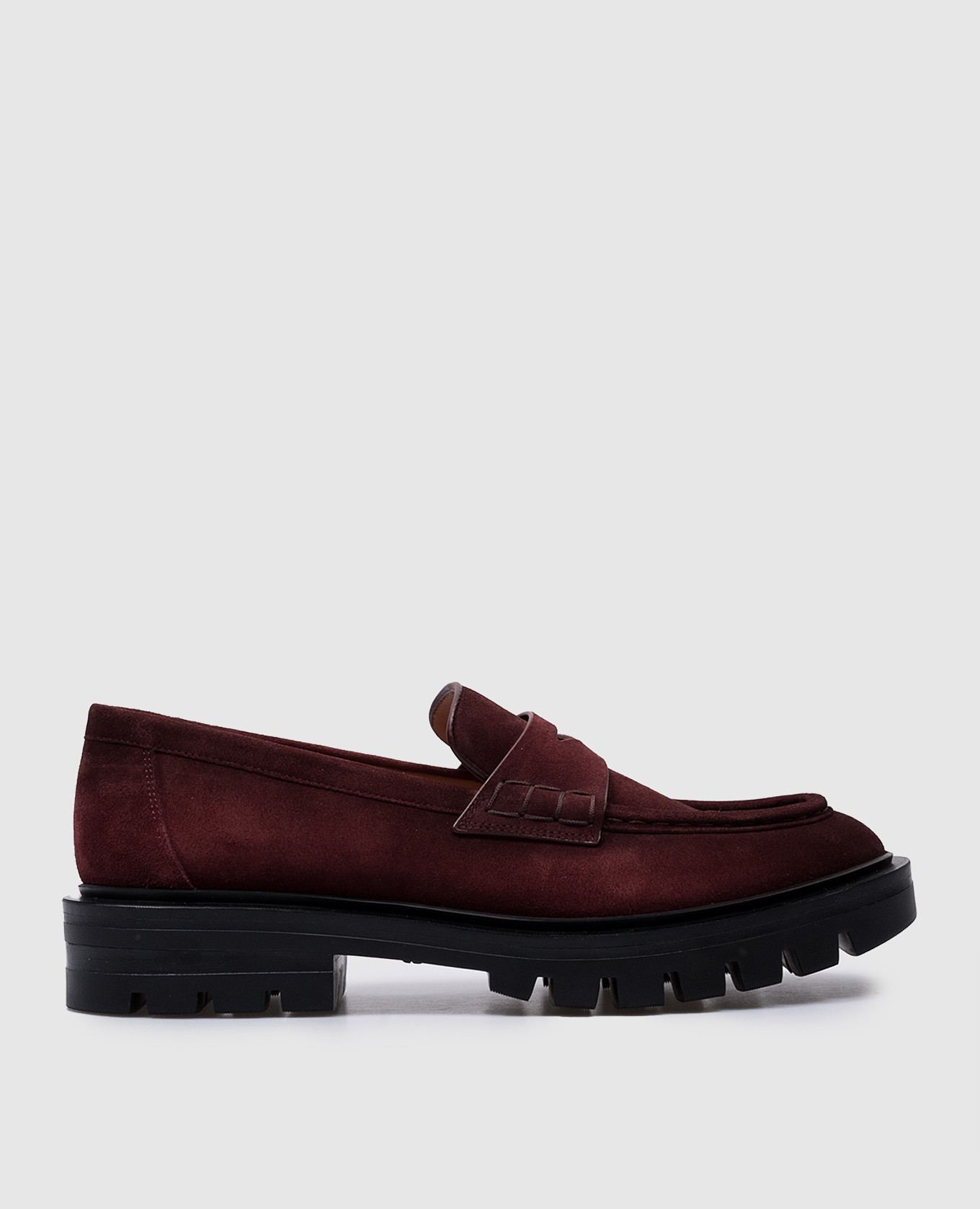 

Burgundy suede loafers Santoni