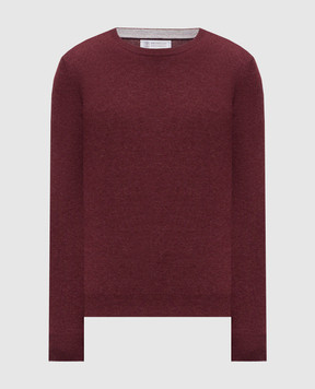 Brunello Cucinelli Burgundy cashmere jumper M2200100