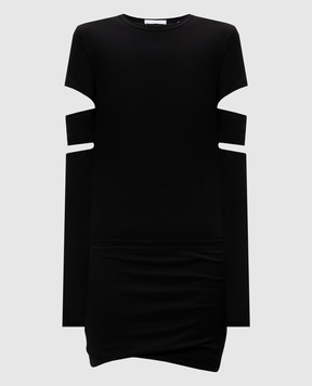 Helmut Lang Black shift dress Slashe O09HW604