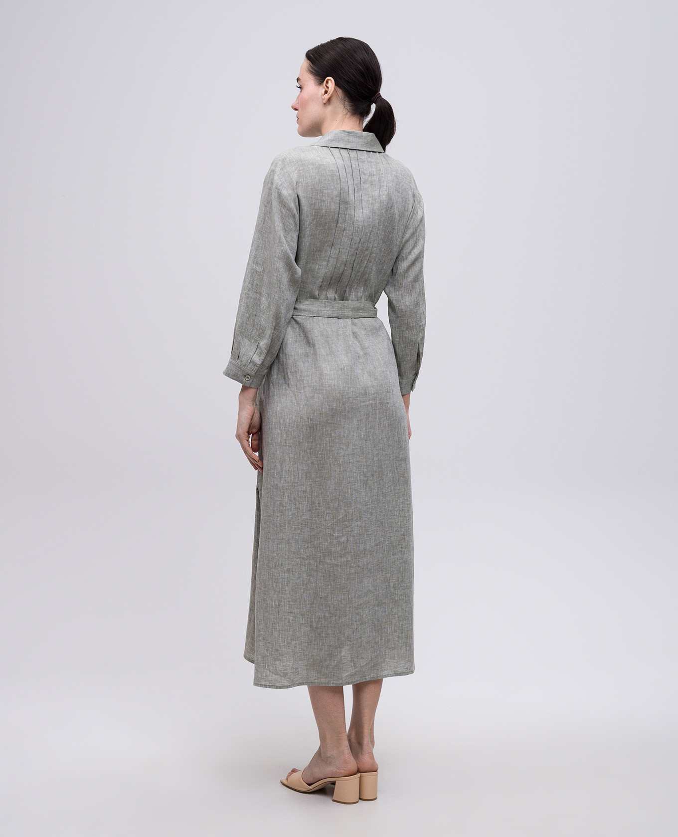 

Green linen shirt dress Peserico