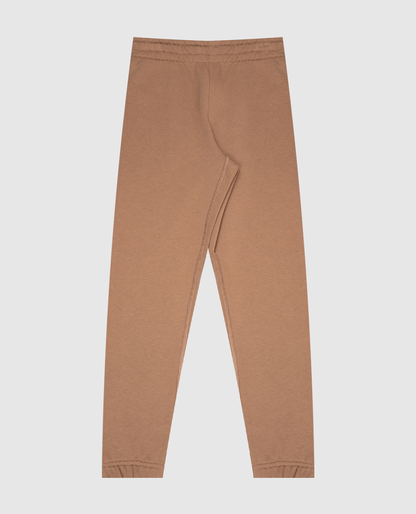 Children&#39;s brown sweatpants with textured monogram logo embroidery Dolce&Gabbana