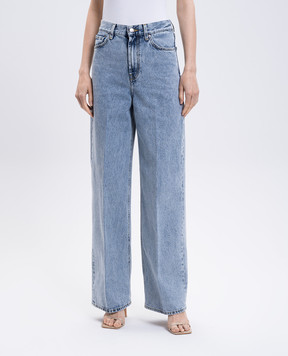 Toteme Blue jeans with logo patch 242WRB2426FB0045