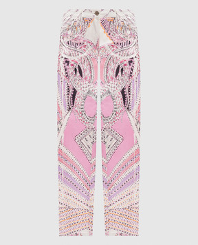 Roberto Cavalli White pants in a print XDJ261