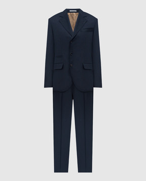 Brunello Cucinelli Blue suit made of wool MF4597BTZ