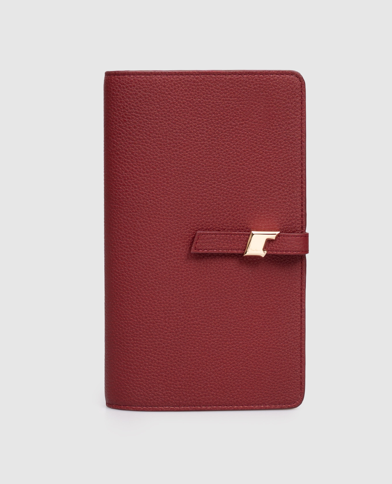 Burgundy leather document case Santoni
