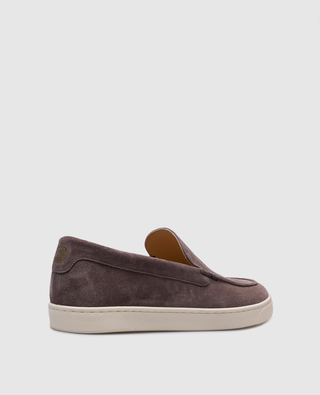 

Grey suede loafers with logo emblem pattern Brunello Cucinelli, Brown