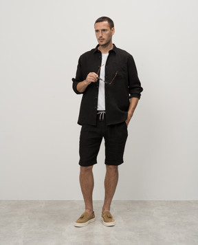 Cashmere&Whiskey Black linen shirt 3319