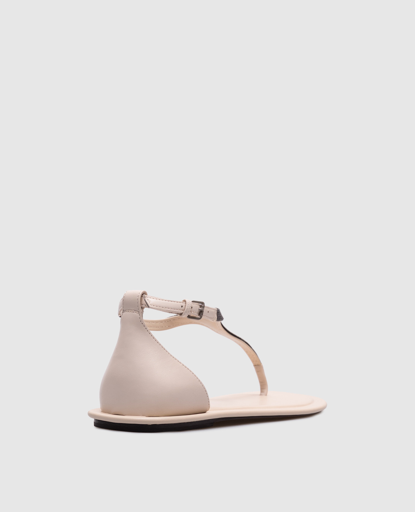

Beige leather sandals with a monil chain Brunello Cucinelli