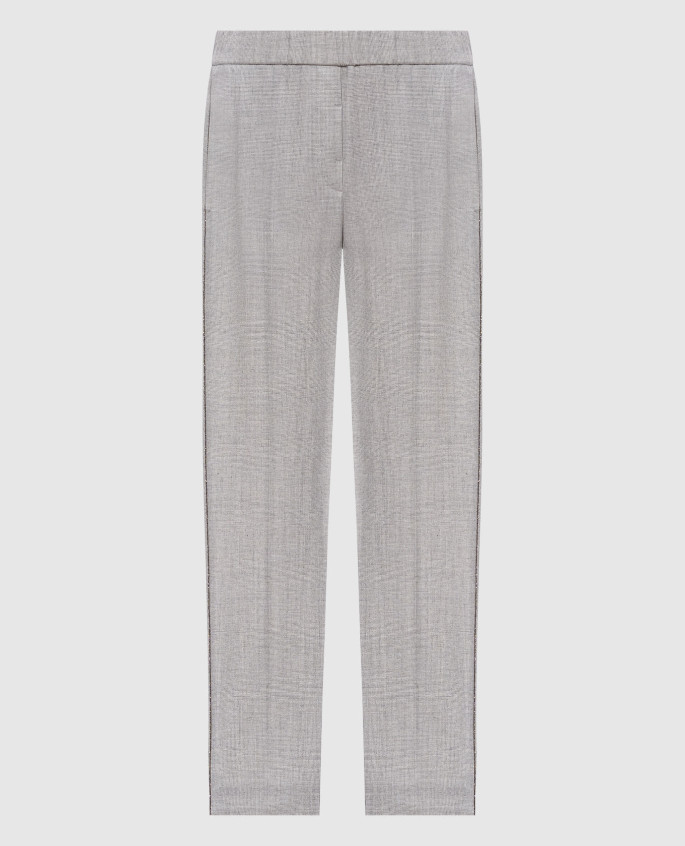

Gray wool pants with monil chain Peserico, Grey