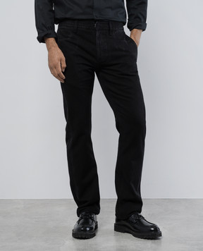 Alexander McQueen Black jeans with logo patch 794090QTABK
