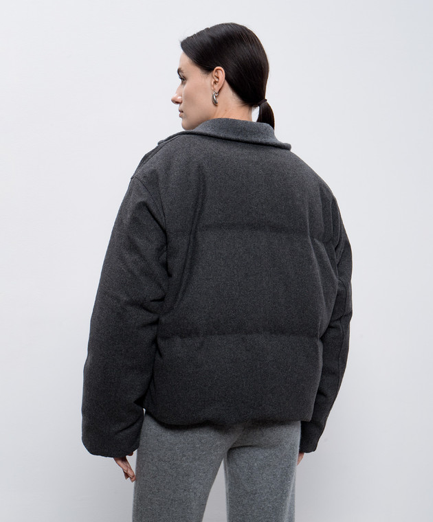 ジャケット TOTEME Woman Jacket Grey 241WRO1043FB0060 074 Toteme - Gray down jacket with wool 241WRO1043FB0060 - shop
