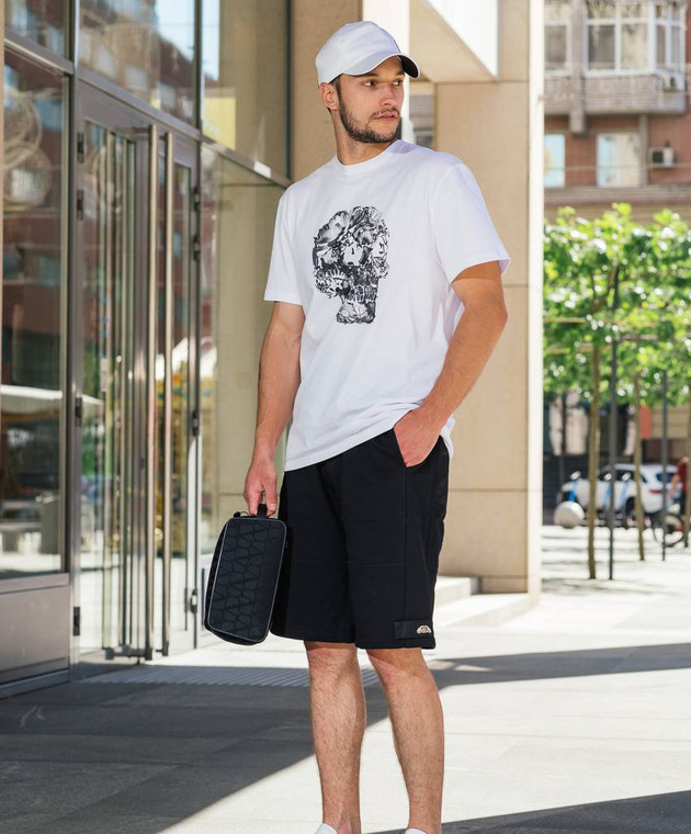 Alexander McQueen - White t-shirt with Wax Flower Skull
