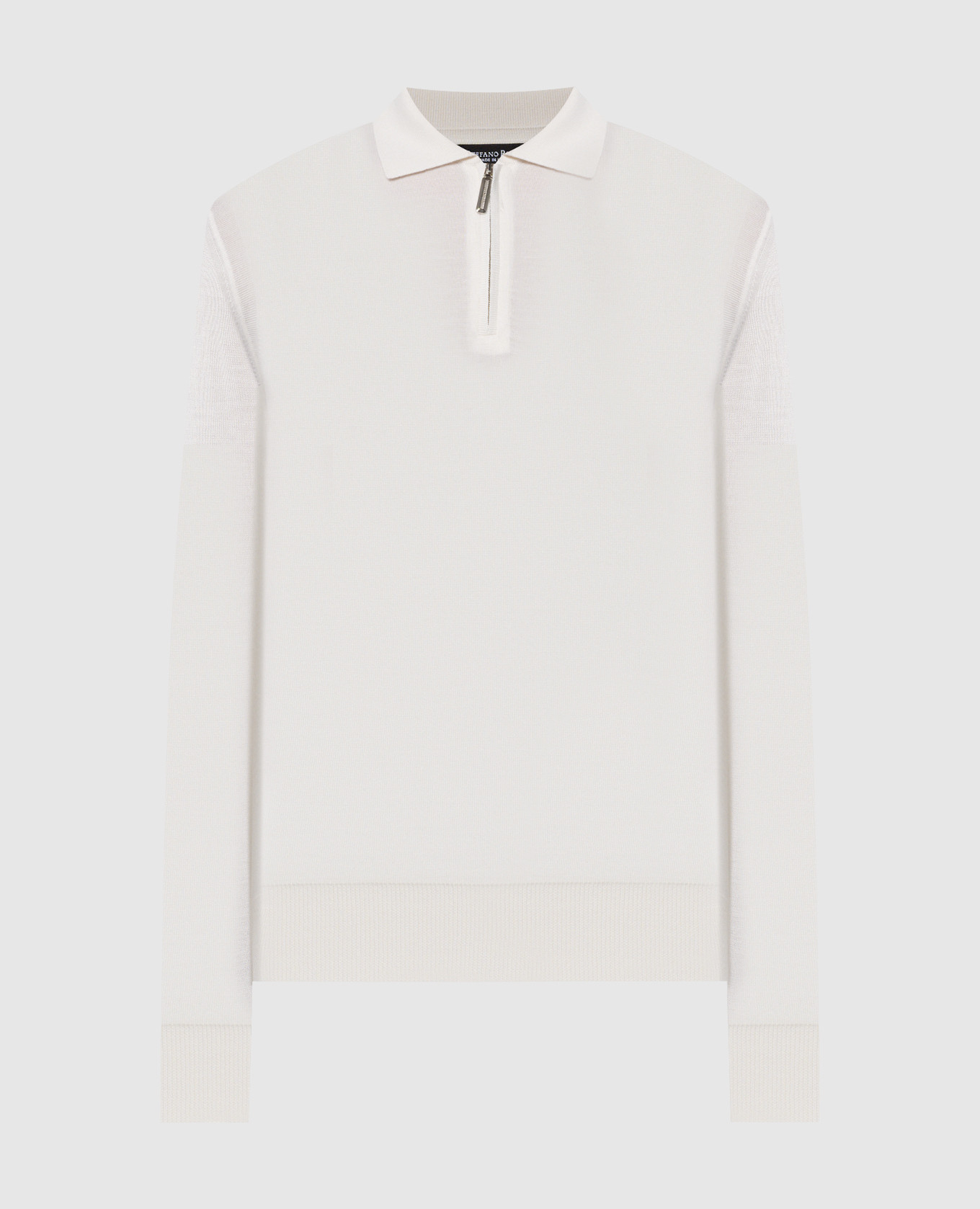 

White cashmere and silk polo shirt Stefano Ricci