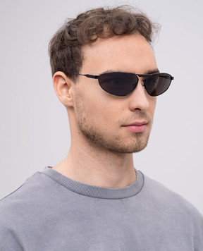 Balenciaga Black Oval Sunglasses 812837T0005