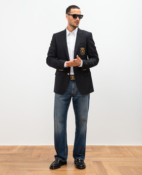 Dolce&Gabbana Black wool and silk Martini jacket G2LK0ZFU3H1